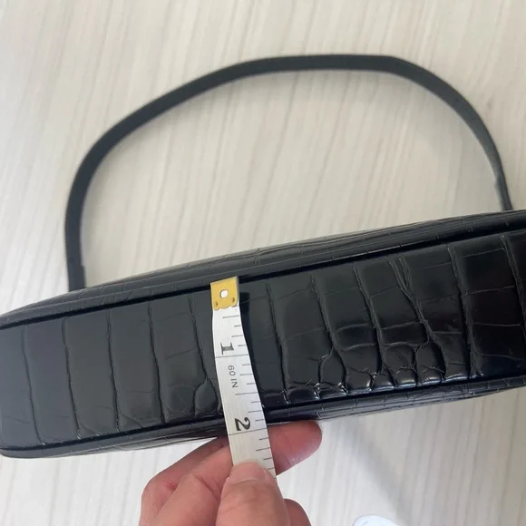 POPPY LISSIMAN BLACK CROC PURSE - Picture 9 of 9